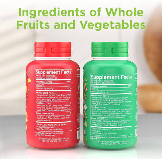 Balance of Nature Whole Food Supplement, Fruits & Veggies, 30 Servings (PACK