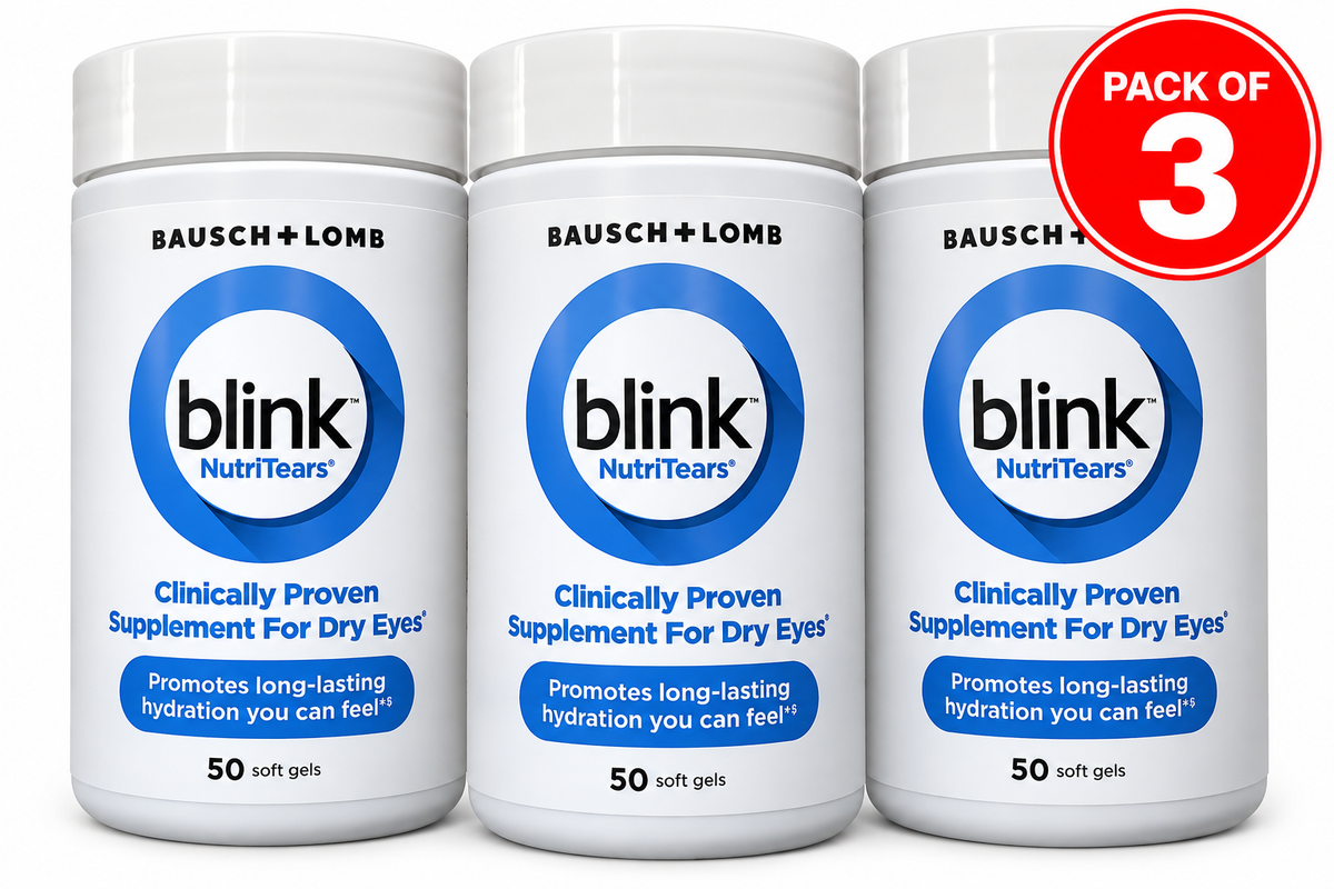 BLINK NutriTears Dry Eye Supplement, 150 Softgels, Pack of 3