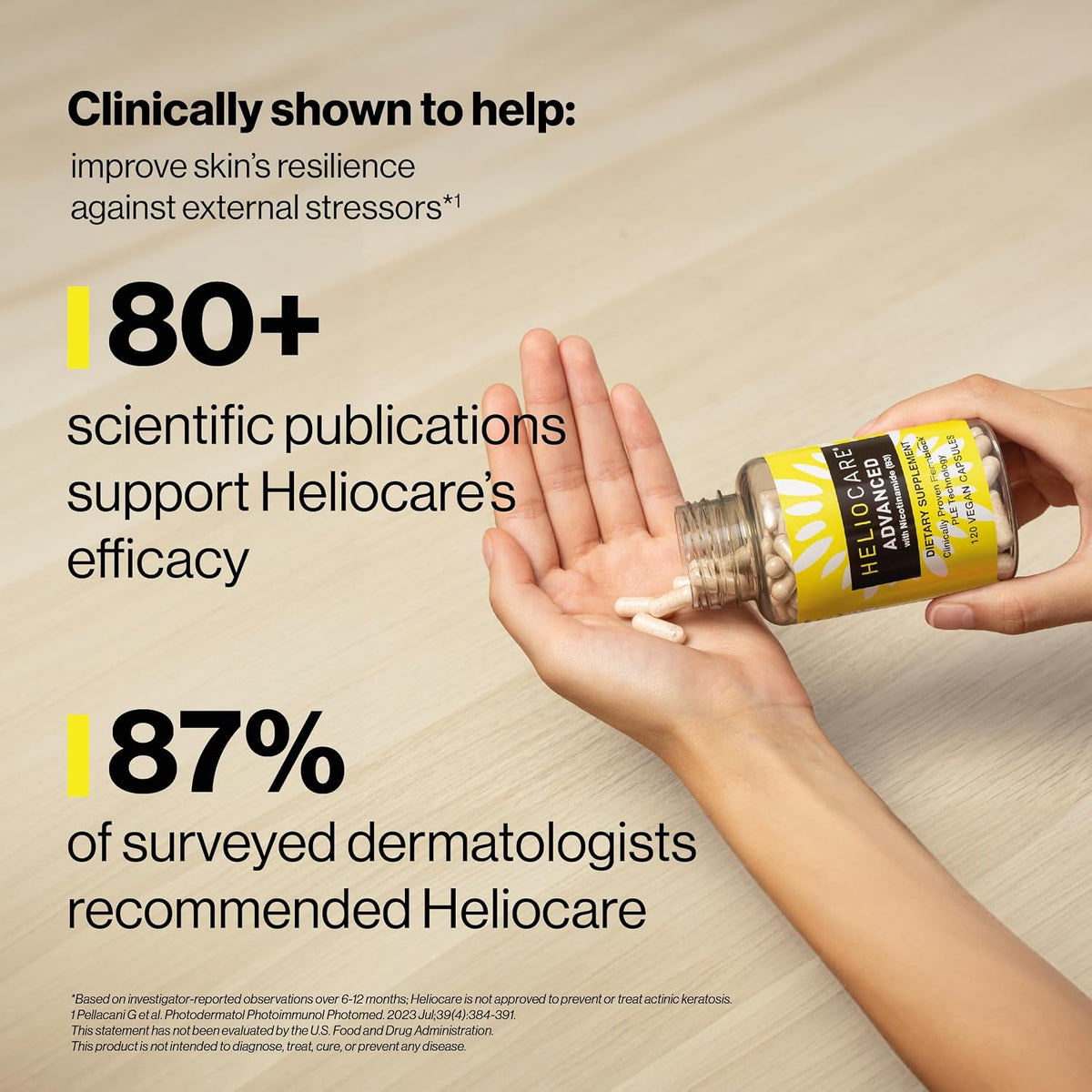 Heliocare Advanced Antioxidant Supplement, 120 Capsules Pack of 3