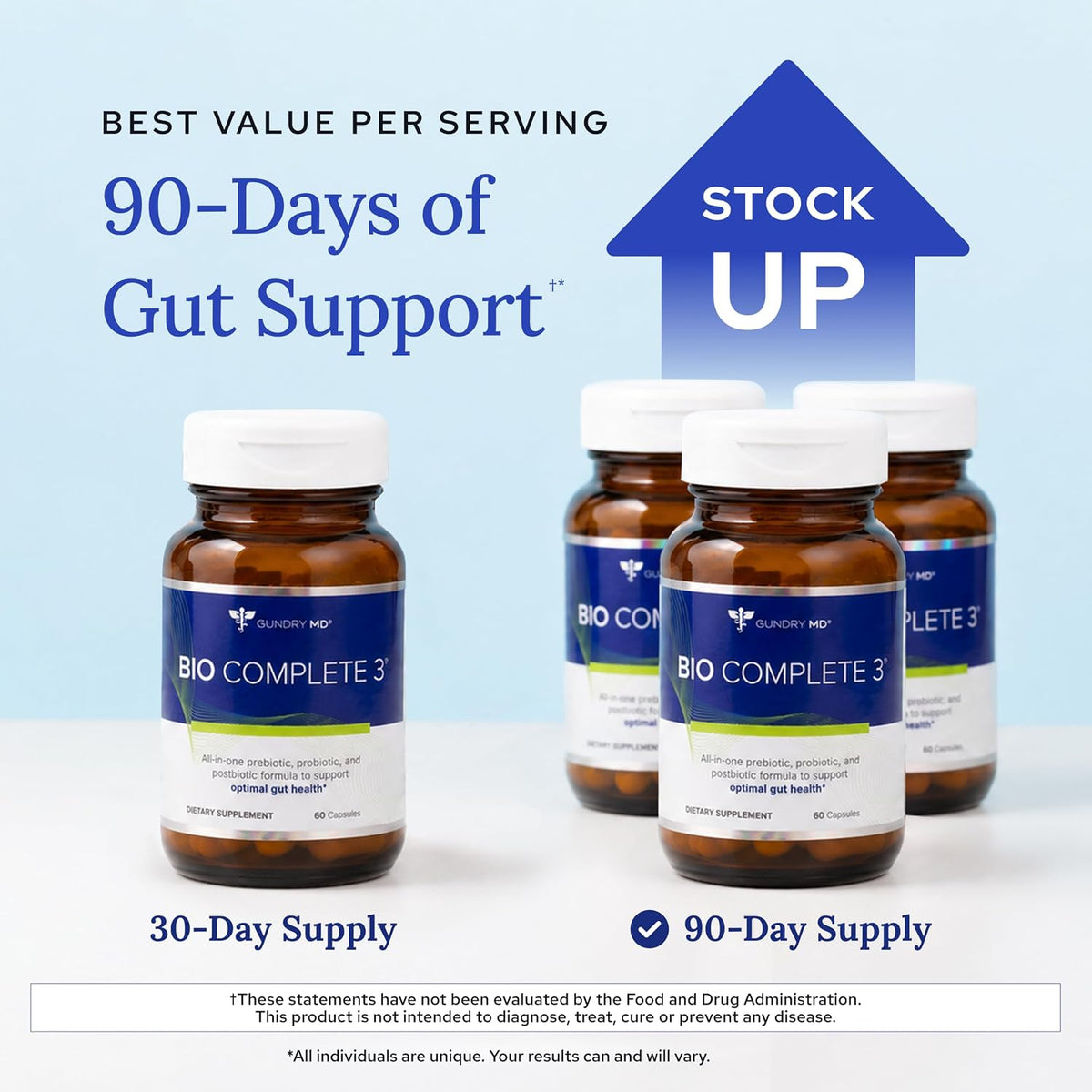 Gundry MD Bio Complete 3 Probiotic Supplement, 90 Servings