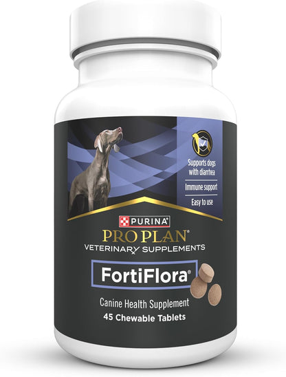 Purina FortiFlora Canine Chewable Supplement, 45 Tablets x 2
