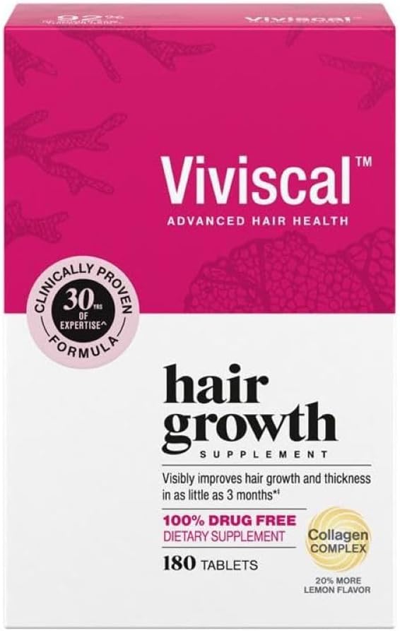 Viviscal Hair Growth Supplements For Women For Thicker, Fuller Hair 180 Tablet (PACK OF THREE)