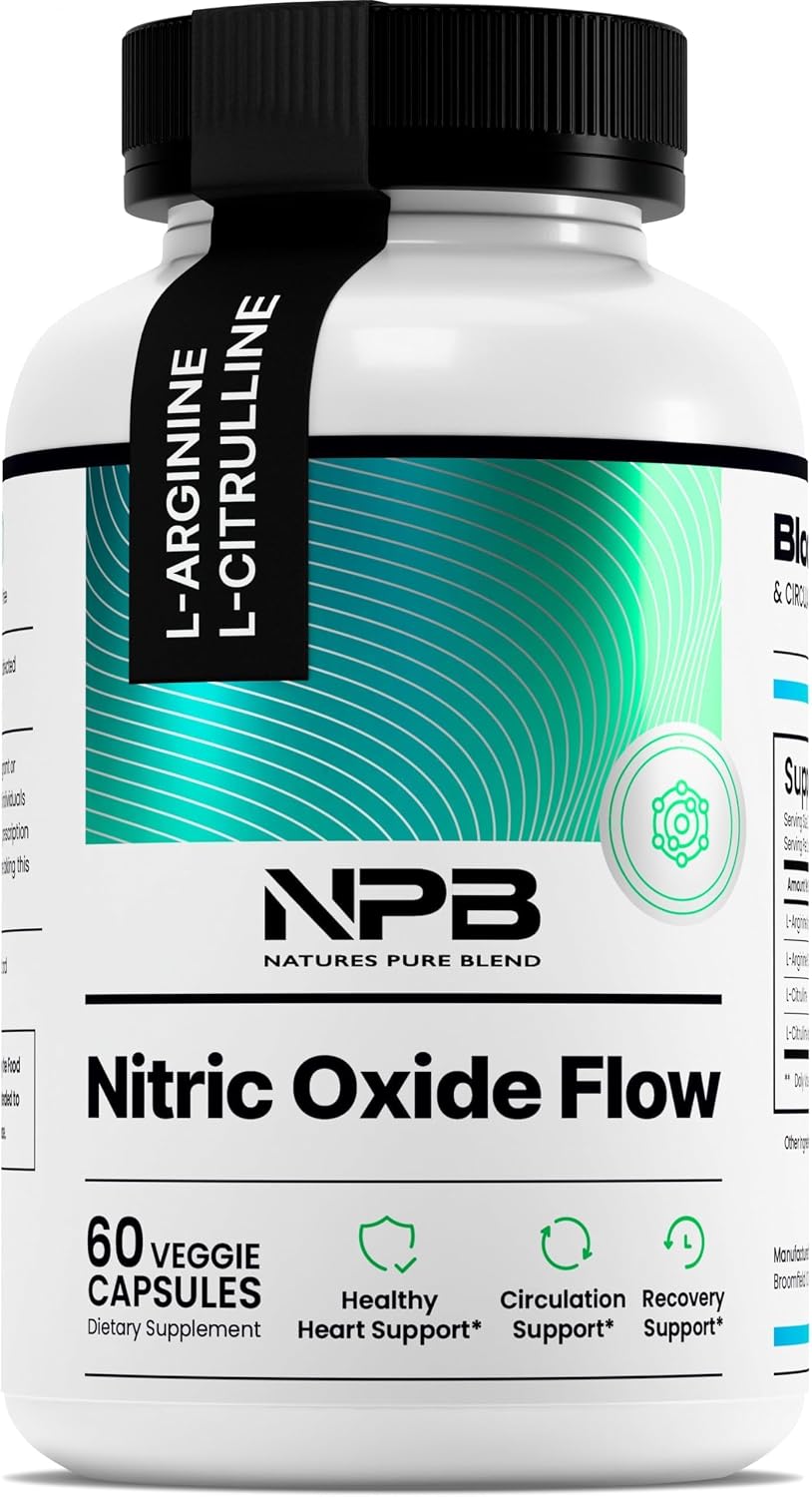 Nature's Pure Blend Nitric Oxide Flow, 180 Capsules