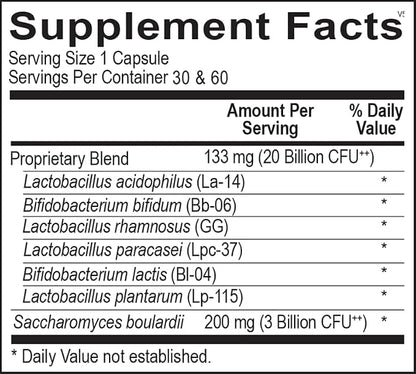 Ortho Biotic Probiotic Supplement, 120 Capsules, Pack of 2