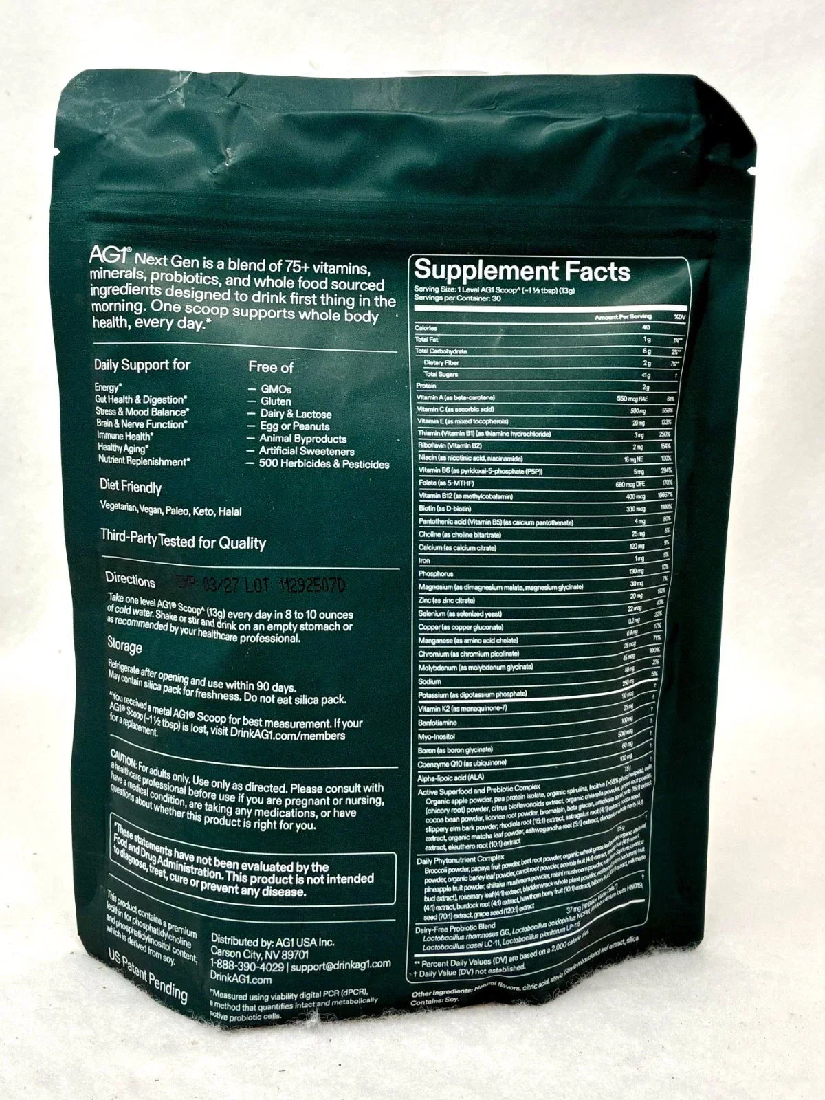 AG1 Athletic Greens Next Gen Powder 390g, Pack of 2