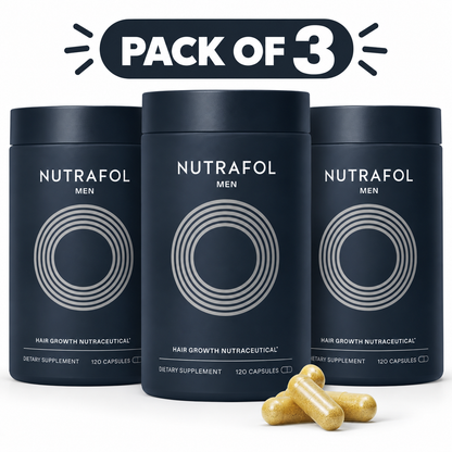 Nutrafol Men's Hair Supplement 120 Capsules, Pack of 3