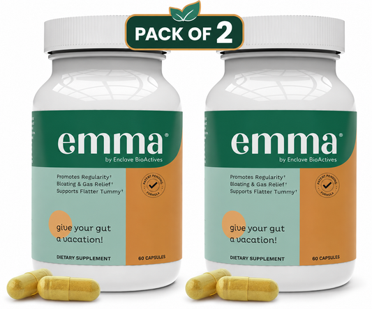 Emma Relief Gut Bloating Supplement, 120 Capsules, Pack of 2