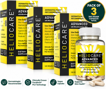 Heliocare Advanced Antioxidant Supplement, 120 Capsules Pack of 3