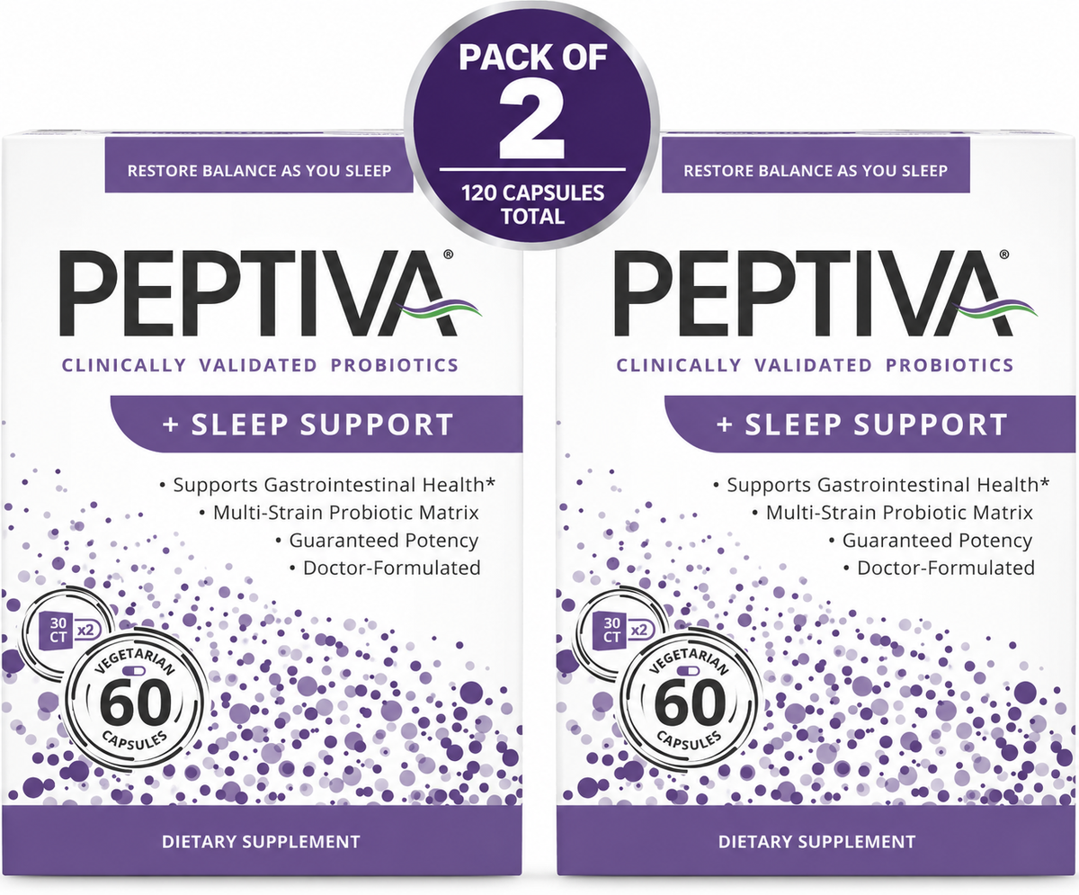 Peptiva Probiotics + Sleep Support, 60 Capsules Pack of 2