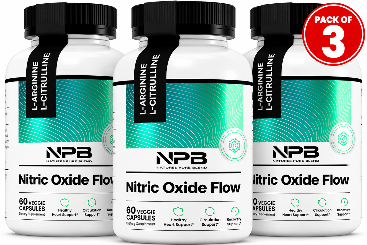 Nature's Pure Blend Nitric Oxide Flow, 180 Capsules