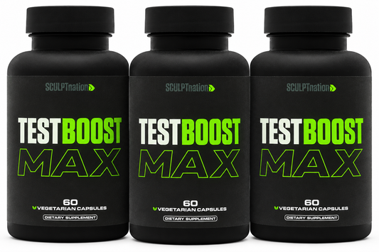 TEST BOOST Max Sculptnation 20 Testosterone Build Muscle Men Fat weight Loss  60 capsules (PACK OF THREE)