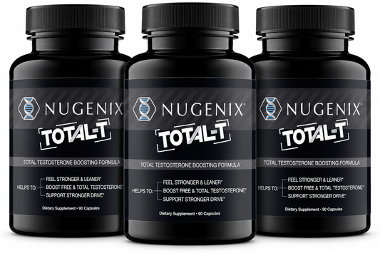 Nugenix Total-T Free And Total Testosterone Booster Supplement 90 Capsules (PACK OF THREE)