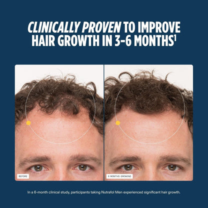 Nutrafol Men's Hair Supplement 120 Capsules, Pack of 3