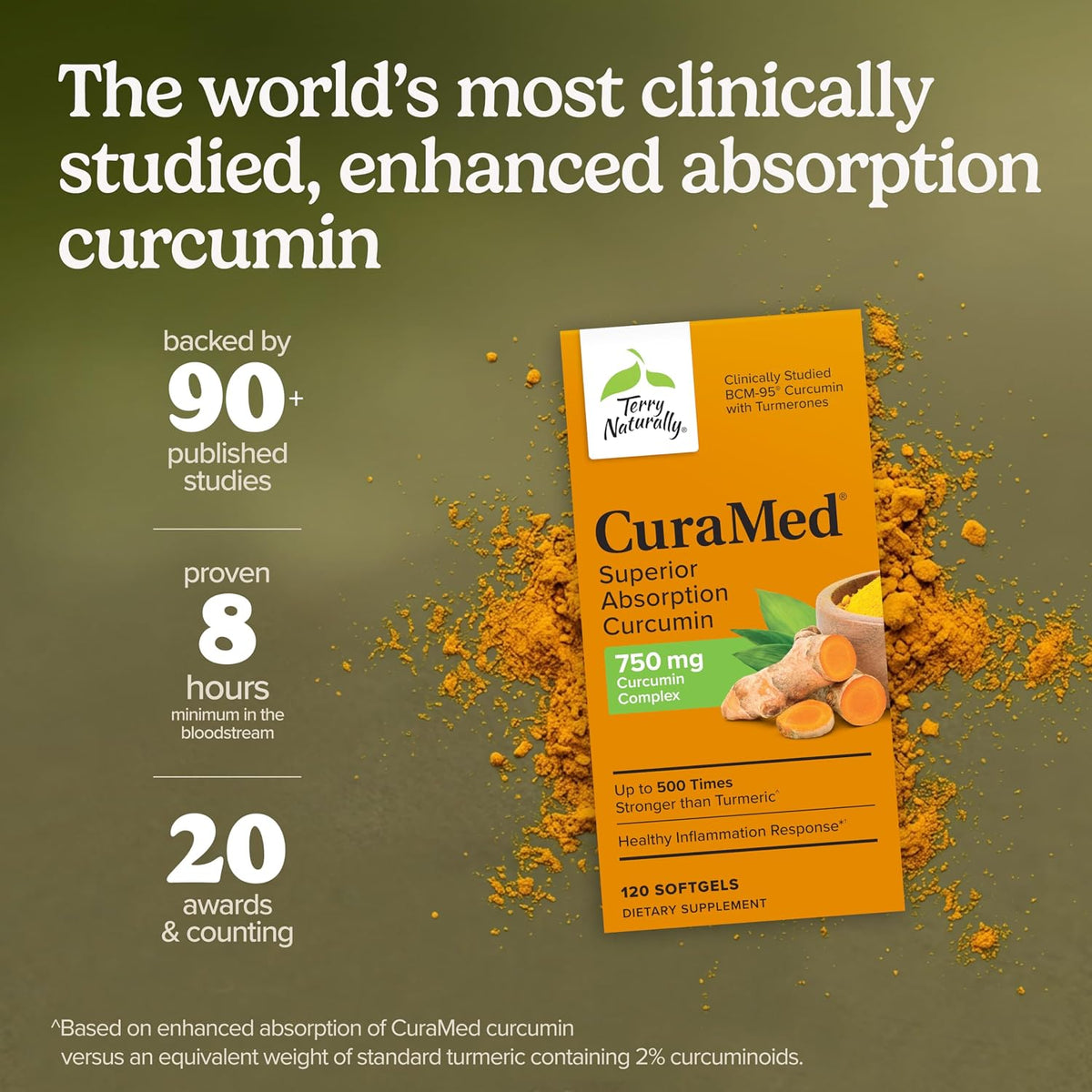 Terry Naturally CuraMed 750mg, 120 Count Pack of 2