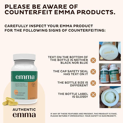 Emma Relief Gut Bloating Supplement, 120 Capsules, Pack of 2