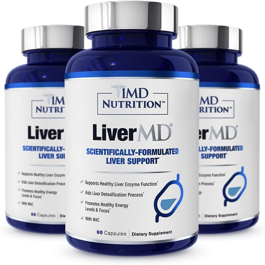 1MD Nutrition LiverMD Supplement, 60 Capsules Pack of 3