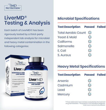 1MD Nutrition LiverMD Supplement, 60 Capsules Pack of 3