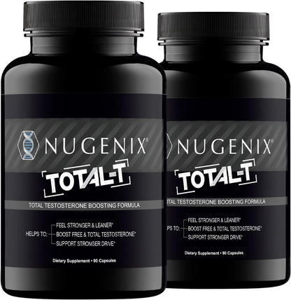 Nugenix Total-T Men's Supplement, 180 Capsules, Pack of 2