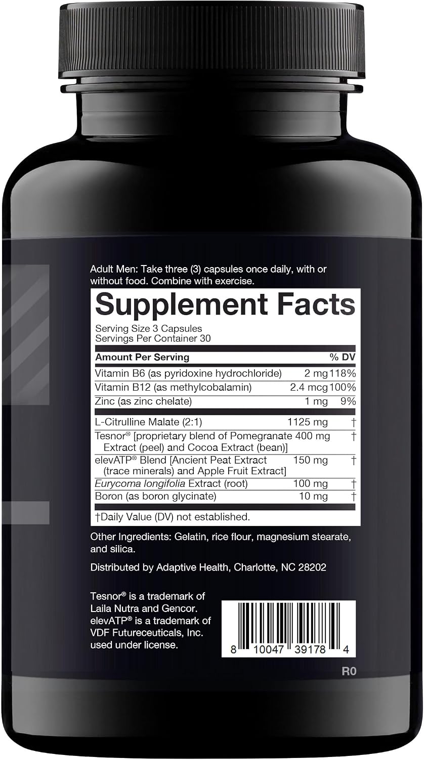 Nugenix Total-T Men's Supplement, 180 Capsules, Pack of 2