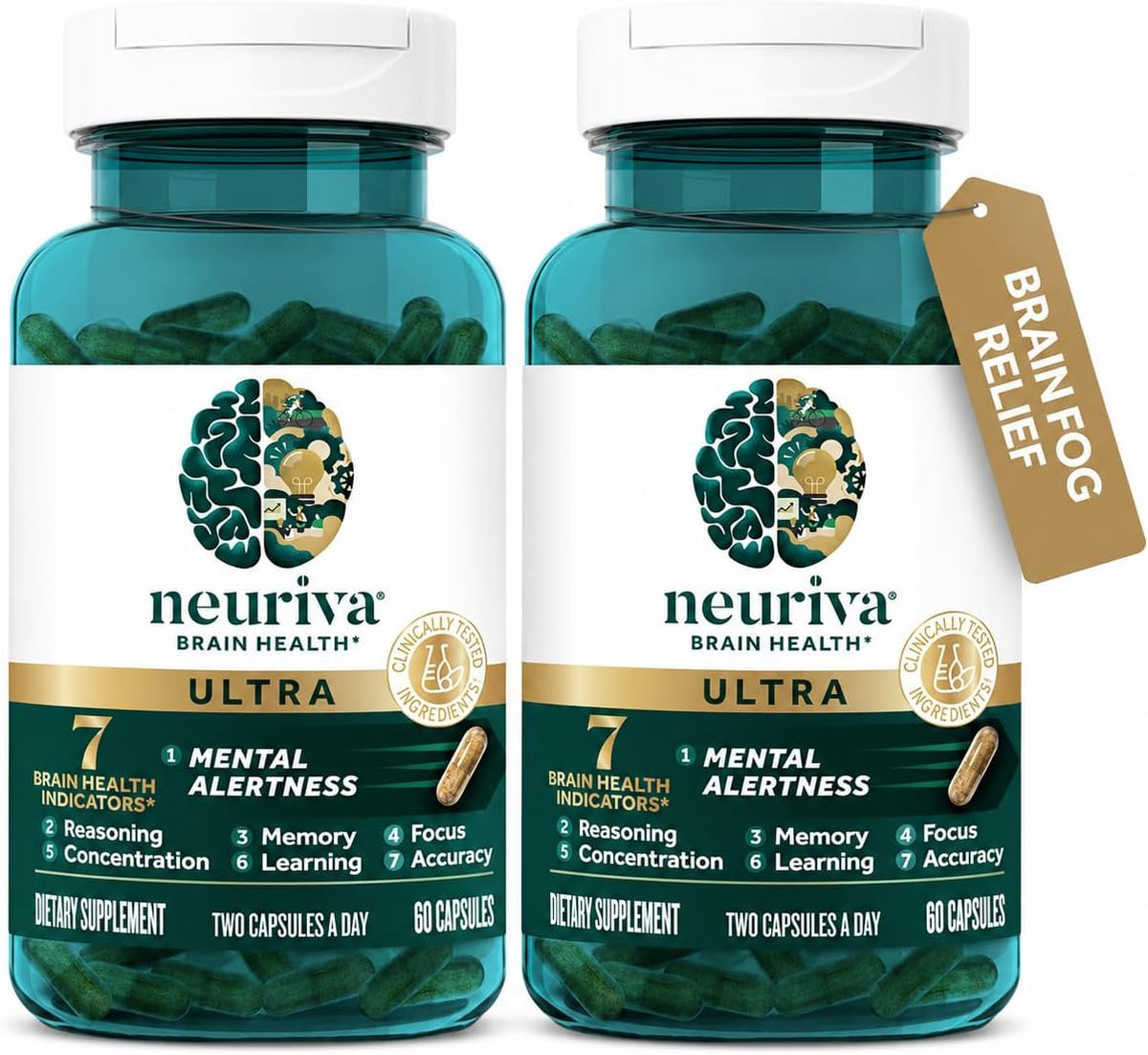 Neuriva Ultra Brain Health Supplement, 120 Capsules