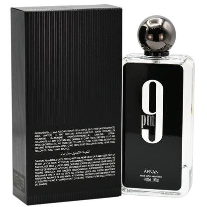 Afnan 9 PM EDP for Men 100ml / 3.4oz New in Box