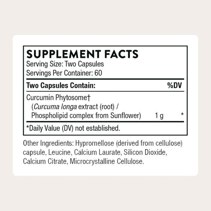 Thorne Curcumin Phytosome 120 Capsules, Pack of 3